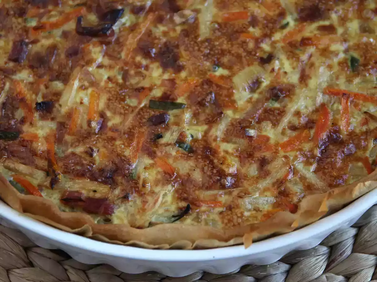 Zeleninový quiche se slaninou, který si zamiluje každý! - foto 3